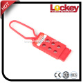 Red Safety Plastic Nylon Insulated Lockout Hasp
